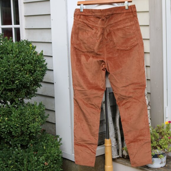Old Navy Caramel Stretch Velvet Rock Star Super Skinny High Rise Pants Sz 14 - Picture 3 of 5